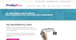 Desktop Screenshot of pricemyac.com
