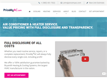 Tablet Screenshot of pricemyac.com
